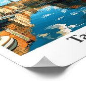 Poster Illustration Vintage de voyage Tampere Finlande (Coin)