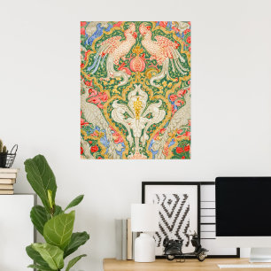 Poster Illustration vintage de Walter Crane avec un cacat