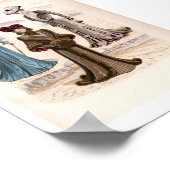 Poster Illustration vintage des Casquettes de mode édouar (Coin)