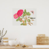 Poster Illustration vintage d'oiseaux (Cuisine)