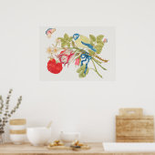 Poster Illustration vintage d'oiseaux (Cuisine)
