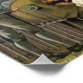 Poster Illustration Vintage du carrousel (Coin)