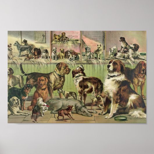 Poster Illustration vintage du club Kennel (Devant)