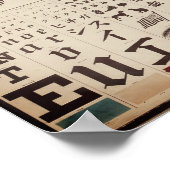 Poster Illustration vintage du diagramme oculaire (Coin)