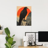 Poster Illustration vintage du Faucon noir (Bureau à domicile)