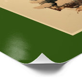 Poster Illustration vintage du Père Noël (Coin)