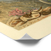 Poster Illustration Vintage du tube Marine Life Imprimer (Coin)