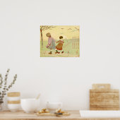 Poster Illustration Vintage en français "Enfants" (Cuisine)