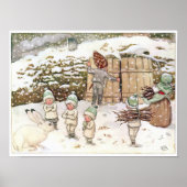 Poster Illustration vintage Forêt Enfants Elsa Beskow (Devant)