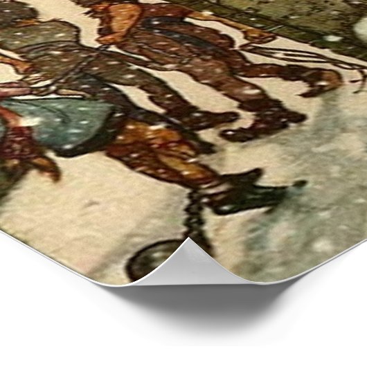 Poster Illustration vintage Frank C. Pape (Coin)