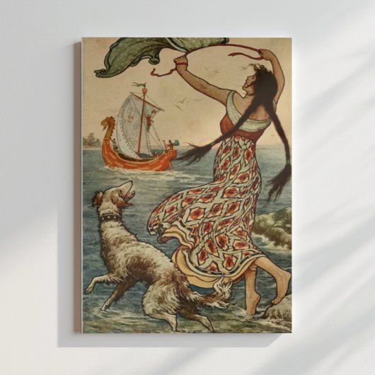 Poster Illustration vintage Frank C. Pape