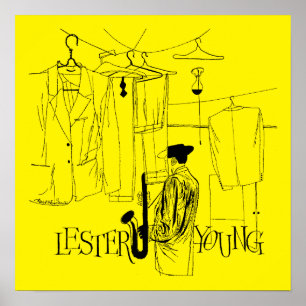 Poster Illustration Vintage Lester Young