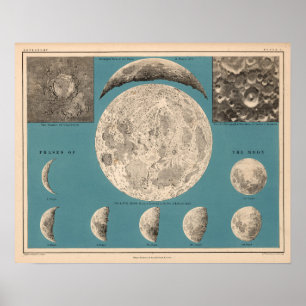 Poster Illustration vintage Lune