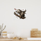 Poster Illustration vintage Opossum (Cuisine)