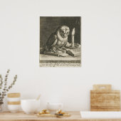 Poster Illustration vintage Owl (Cuisine)