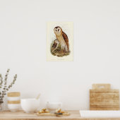 Poster Illustration vintage Owl (Cuisine)