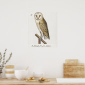 Poster Illustration vintage Owl (Cuisine)