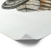 Poster Illustration vintage Owl (Coin)