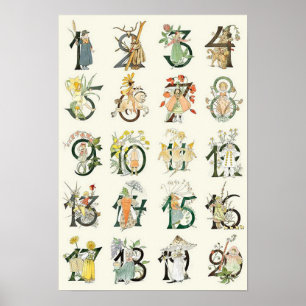 Poster Illustration vintage par Ottilia Adelborg