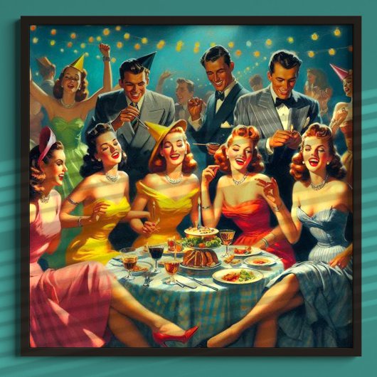 Poster Illustration vintage Party