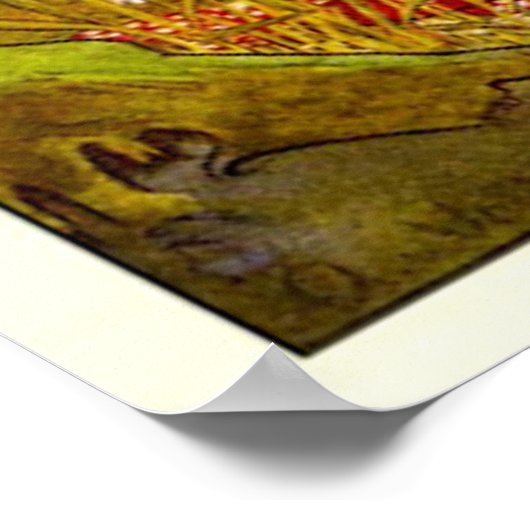 Poster Illustration vintage Princesse des Elfes (Coin)