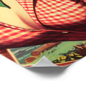 Poster Illustration vintage Pulp Cowgirl (Coin)