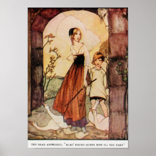 Poster Illustration vintage Rie Cramer Conte de fées de G