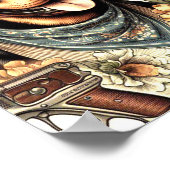 Poster Illustration vintage sans fil (Coin)