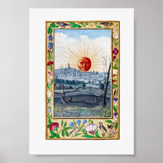 Poster Illustration vintage Sun (Devant)