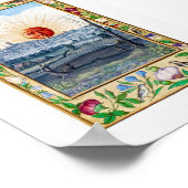 Poster Illustration vintage Sun (Coin)