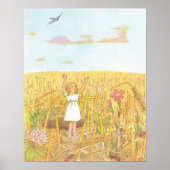 Poster Illustration vintage Thumbelina par Elsa Beskow (Devant)