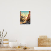 Poster Illustration Vintage voyage de Buenos Aires Argent (Cuisine)