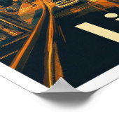 Poster Illustration Vintage voyage de Lima Pérou (Coin)