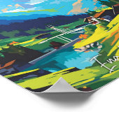 Poster Illustration Vintage voyage Engelberg Suisse (Coin)