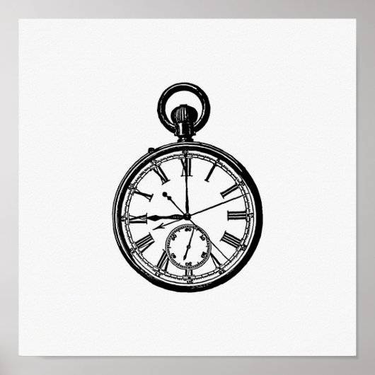 Poster Illustration vintage Watch (Devant)