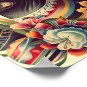 Poster Illustration vintage Xoloitzcuintle (Coin)