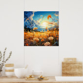 Poster Illustration vive de prairie Pittoresque (Cuisine)