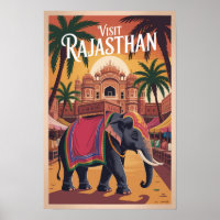 Illustration Voyage Art Vintage Inde Rajasthan