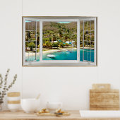 Poster Illustration White Bay Window Caraïbes (Cuisine)