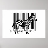 Poster Illustration Zebra du code barre (Devant)