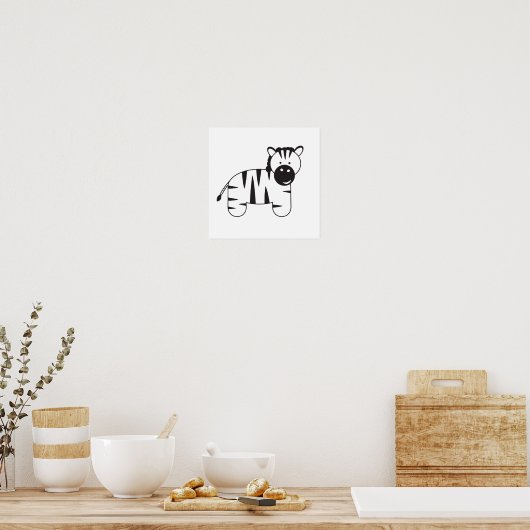 Poster Illustration ZEBRA par Lorena Depante (Cuisine)