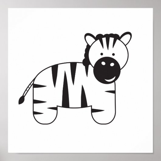 Poster Illustration ZEBRA par Lorena Depante (Devant)