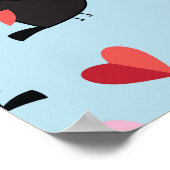 Poster Illustrations amusantes d'oiseaux, graphisme sans (Coin)