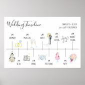 Poster Illustrations d'aquarelle moderne chronologie mari (Devant)