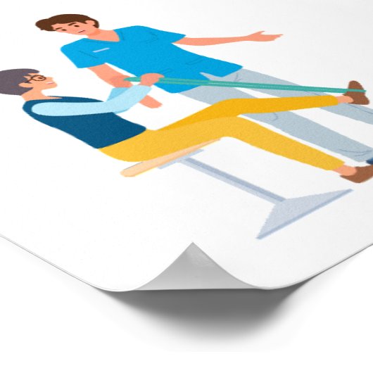 Poster Illustrations de thérapie physique - Réadaptation (Coin)