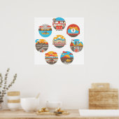 Poster Illustrations d'icône Wes Anderson Films (Cuisine)