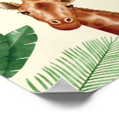 Poster Illustrations Vintage de girafe (Coin)