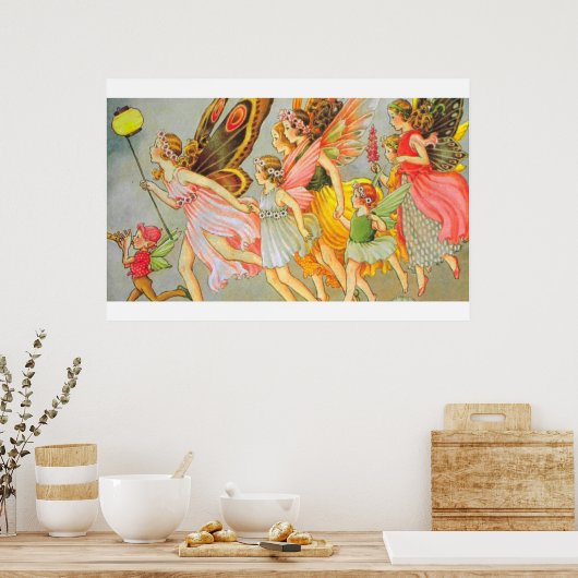 Poster Illustrations vintages des fées (Cuisine)