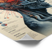 Poster Illustre Infographie cérébrale - Diagramme Minkows (Coin)