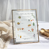 Poster Illustré sur mesure | Menu Mariage